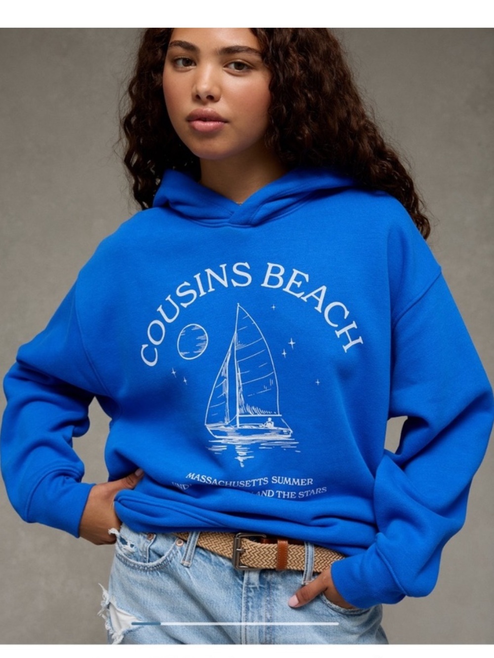 American Eagle x The Summer I Turned Pretty Cousins Beach Blue Graphic Hoodie